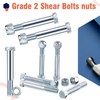 Blulu 5 Pack Grade 2 Shear Bolts for Rotary Cutters