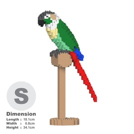 JEKCA Green Cheek Conure 01S-M02 | Plastic Building Blocks | Age 14+