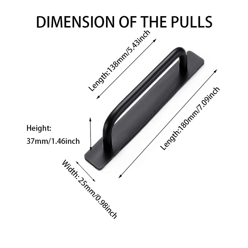 CcHhyyt Self-Stick Instant Kitchen Cabinet Bathroom Drawer Closet Door Handle