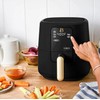 Beautiful 3 Qt Air Fryer with TurboCrisp Technology, Black Sesame