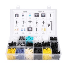 730pcs Universal Car Body Retainer Clips Assorted 17 Different Sizes Push Pin Rivet Trim Bumper Fixed Clamp Push Type Retainers