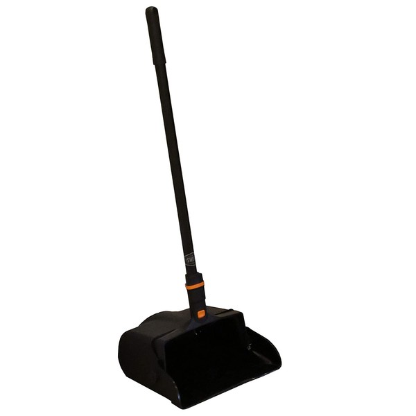 SWOPT 12” Upright Dust Pan – Ergonomic Design Eliminates Need for Bending While Cleaning - Interchangeable with Other SWOPT Products for More Efficient Cleaning and Storage, Includes SWOPT Steel Handle with Swivel Hanger, 5144C2