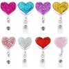 Heart Retractable Badge Holder, ID Card Clips, Badge Reel for
