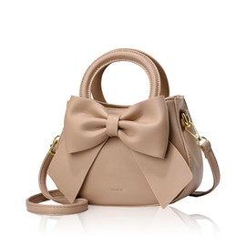 T.Y.ryanryan Women's Shoulder Bag, Crossbody Handbag, Shoulder Bag, Ribbon, Mini Size, beige