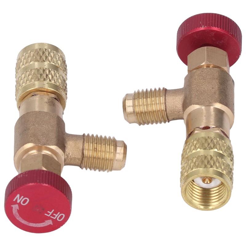 2PCS Refrigeration Control Valve 1/4SAE Male Thread 5/16SAE Female Thread