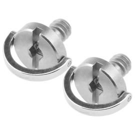 NOTRICKT CS-019 1/4" Screw with D-Ring (D15mm x H14mm) Stainless Steel, for DSLR Cameras and Tripods, Monopods, Freehead [Pack of 2]