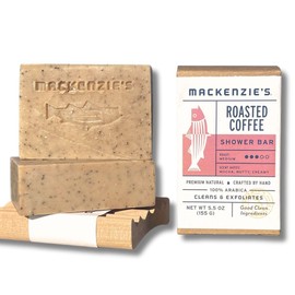 MACKENZIE'S Roasted Coffee Shower Bar - Gifts for Women - Gifts for Men - Coastal Gifts - Natural Bar Soap - Exfoliating- 5.5 OZ