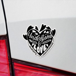 Decal Stickers of Understand and Love Premium Indoor (No Waterproof) Vinyl Decal Stickers for Laptop Phone Accessory Helmet Car Window Mug Tuber Cup Door Wall Decoration - USCVER3c58551BL0124