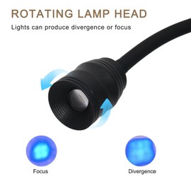 12W UV Lash Lamp with Foot Pedal, Rapid Dry in 2 Seconds for Eyelash Extension Grafting Eyebrow Beauty Salon, Adjustable Angle and Light Spot Size, UV Lamp for Lash Tech (Black)