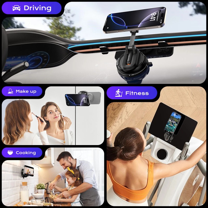 Universal 360° Removable Universal Mount Holder Car Stand Windshield For