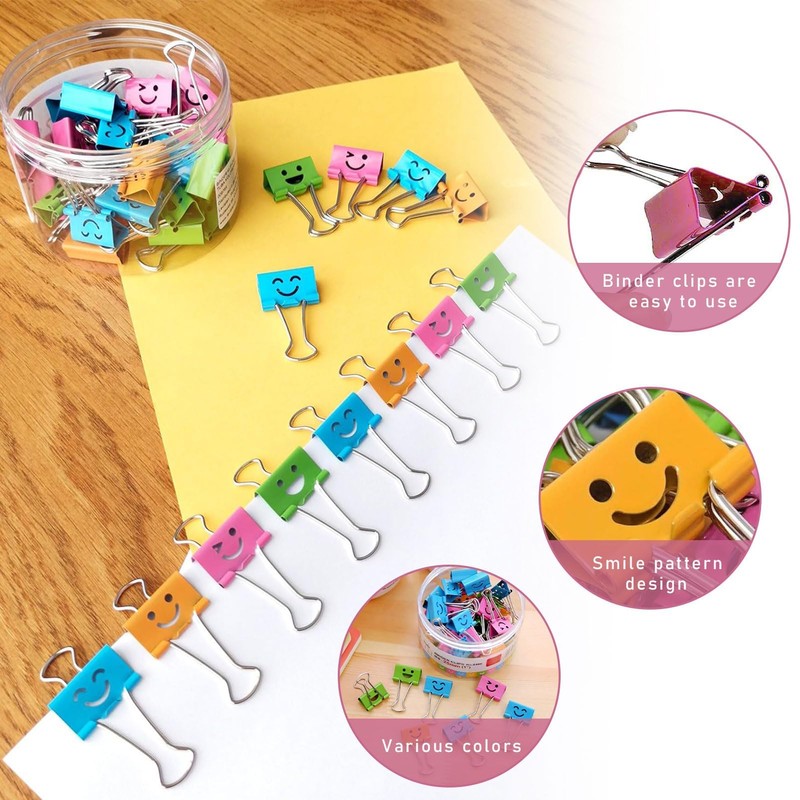 Pack of 40 Foldback Clips, 19 mm, Foldback Clips, Paper