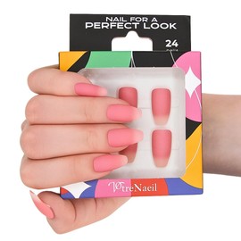 VotreNaeil Perfect Look Press On Nails (Daily) - No Glue and Easy to Remove, 3D Glossy Nail Art for Prom and Party, Nail Kit with Adhesive Tabs, Stick On Fake Nails for Women (24 pcs) (D3)