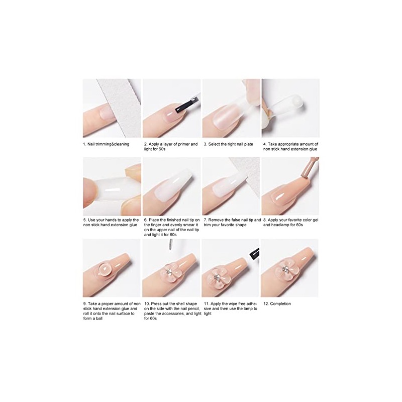 yoohee Gel de uñas de extensión sólida Gel Duro para