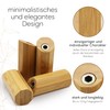 luXva® Bamboo Wall Hooks, Pack of 5, Stylish Wooden Coat
