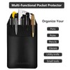 Aidunmis Pen Pocket Protector, 2 Pieces PU Leather Pocket Pen