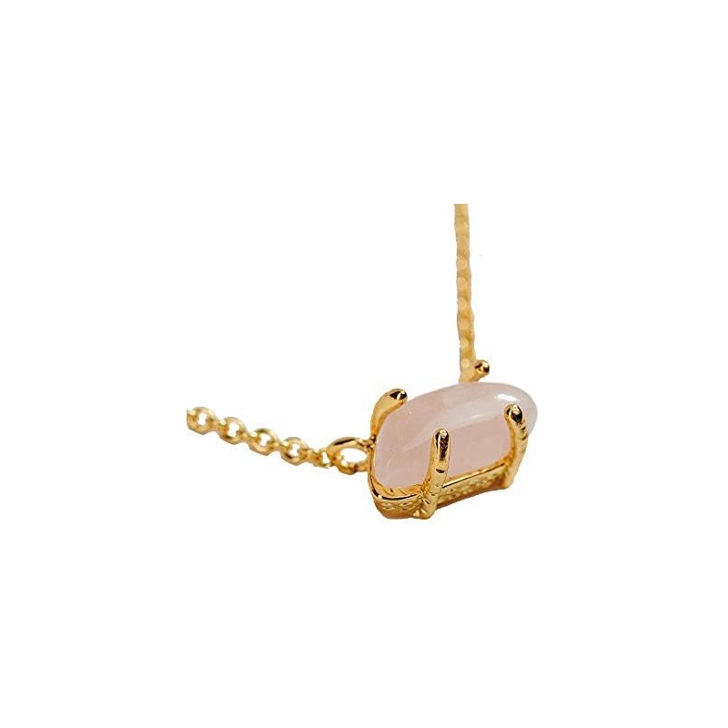 LuckyLy Collares para Mujer Baño Oro 18K con Piedras Naturales