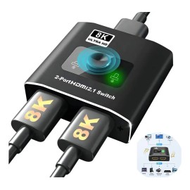 Qzgyoool Switch Splitter Hdmi Bidireccional Calidad De Imagen 4k Dehuka,Adaptador Hdmi Switches Splitters