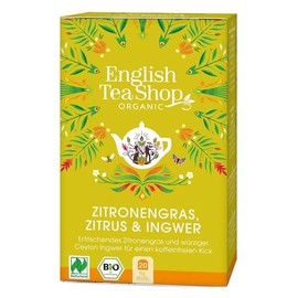 English Tea Shop Lemongrass Ginger & Citrus Fruits Organic ,20 Sachet Tea Bags