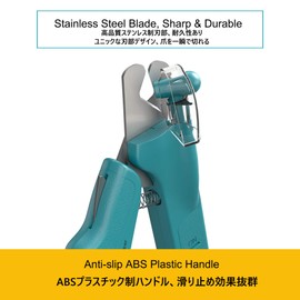 READAEER LED Light Pet Nail Clippers and Trimmers with Safety Guard to Avoid Over-Cutting, Free Nail File, Dog Cat Nail Clippers with Lock Switch (Blue)