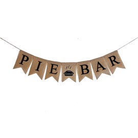 Pie Bar Banner | Thanksgiving Dessert Table Decoration (Black Letters)