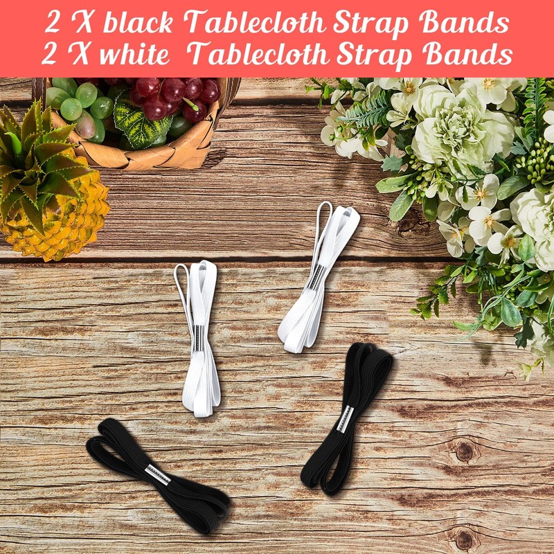 Riakrum Table Bungees Tablecloth Strap Band Tablecloth Bungee Cord to
