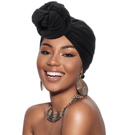 DRESHOW Turban Head Wraps for African Women Long Hair Scarf Shawl Hijab Headscarf Headwrap Hair Accessories