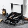 Emfogo Pocket Knife Display Case, Large Knife Collection Box for