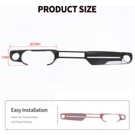 RT-TCZ Carbon Fiber Center Console Dashboard Panel Trim Cover Kit Meter Frame Decoration Interior Accessories for Ford Mustang 2010-2014