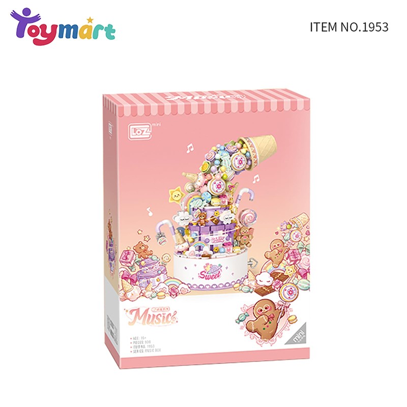 Candy Wonderland Music Box Building Set – 909PCS Sweet Candy