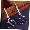 2pcs Stainless Steel Eyebrow Trimmer and Vibrissa Scissors Set for
