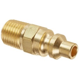 Eaton Hansen 03A Brass 600 Series Oxygen Service, Coupler Plug, 1/4" Body Size x 1/4" NPT Male