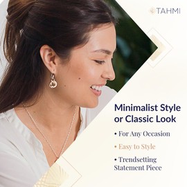 Dressy Love Knot Gold Dangle Earrings For Women – Leverback 14K Gold Filled Dangling Earrings – Circle Chunky Gold Earrings for Women Trendy - Elegant Jewelry Gift Idea for Wife or Mother