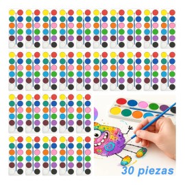 30 Piezas Kit De Pintura Acuarela Profesionales 12 Colores