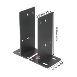 4/6 Inch Universal Post Base Fence Post Anchor Bracket, Stainless Steel Anchor Base for Concrete Ground Heavy Duty Decking Post Base for Deck Railings, Fences, Mailboxes