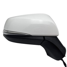 Spieg TO1321384 Passenger Side Mirror for 2019-2024 Toyota Rav4 | Right Side View Mirror Assembly Power Adjustment Heated Blind Spot Monitoring Turn Signal Light | Paint To Match White 8 Pins