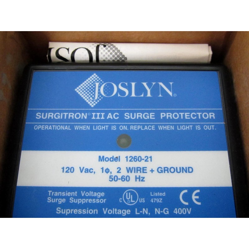 JOSLYN New Joslyn 1260-21 SURGITRON III 120V 2-Wire AC Surge