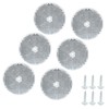 Moicstiy 6 Pack White Round Reflector, Front Reflector with Mounting