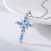 Cross Necklace for Women Diamond CZ Cross Necklace Sterling Silver
