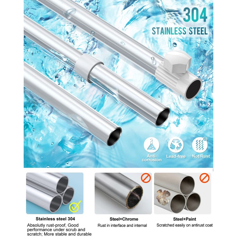 ADOVEL 4 Layer Corner Shower Caddy, Adjustable Shower Shelf, Constant