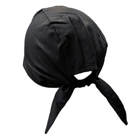 New Fashion House Indian Sikh Punjabi Ready to wear Patka Head wear in Black or Doo Rag and Biker Skull Cap Bandana Hair Wrap Cotton with tie Back Strings