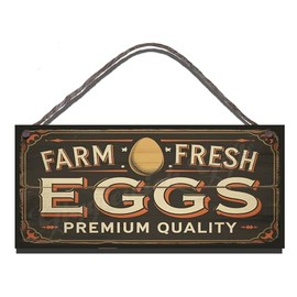 Farm Fresh Eggs Wooden Sign – Rustic Country Kitchen Wall Plaque, Premium Quality Chicken Coop Décor