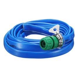HARFINGTON Garden Hose 16ft Durable TPE Anti-Kink Water Hose Non-Expanding Flexible Yard Hose with Universal Water Connector Fittings for Outdoor Watering Cleaning House Car Wash, Blue