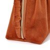 Francfranc Velour Pleated Stand Pouch, orange