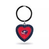 Rico Industries Blue Jackets Colored Rhinestone Heart Keychain - Navy