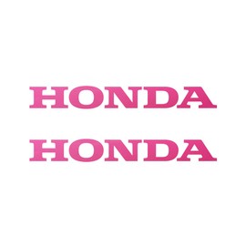 IPG Compatible with Honda Logo Letter 6" Vinyl Decal Sticker (2 Units) Carbon Fiber Cover Wrap Skin Do it Yourself Stickers Set Personalize Your Vehicle (Gloss Pink)