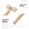 minkissy 2pcs Handheld Wooden Roller Massager for Face Neck Back