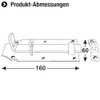 Connex DYB2204031 65 x 160mm Blue Zinc Plated Door Latch