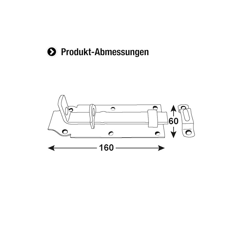 Connex DYB2204031 65 x 160mm Blue Zinc Plated Door Latch