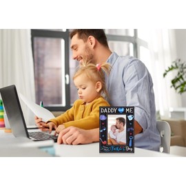 WaaHome First Fathers Day Picture Frame for New Dad from Daughter Son Baby Dad to Be Fathers Day Gift Happy 1st Fathers Day Gift for First Time Dad Expectant Dad New Born Baby Nursery Decor