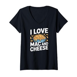 Womens I Love Mac And Cheese Bold Statement V-Neck T-Shirt